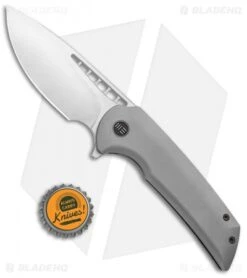 WE Knife Co. Ferrum Forge FFKW Malice Flipper Knife Gray Ti (3.4" Satin) 911A -We Knife Co. WE Knife Co Ferrum Forge FFKW Malice Gray Ti Satin 911A BHQ 96902 jr bottlecap