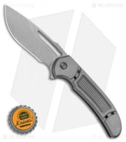 WE Knife Co. Ferrum Forge Minax Frame Lock Knife Bronze Titanium (3.5" SW) -We Knife Co. WE Knife Co Ferrum Forge Minax Frame Lock Knife Gray Titanium 3.5 SW 2007B BHQ 107069 LS Bottlecap