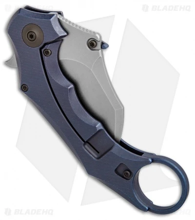 WE Knife Co. Incisor Karambit Frame Lock Knife Blue Ti (2.8" Stonewash) 816A 2 WE Knife Co. Incisor Karambit Frame Lock Knife Blue Ti (2.8" Stonewash) 816A - Image 2