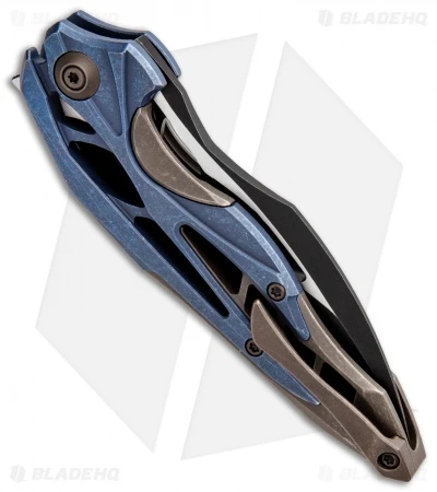 WE Knife Co. Isham Arrakis Knife Blue/Bronze Titanium (3.5" Two-Tone) 906B 3 WE Knife Co. Isham Arrakis Knife Blue/Bronze Titanium (3.5" Two-Tone) 906B - Image 3