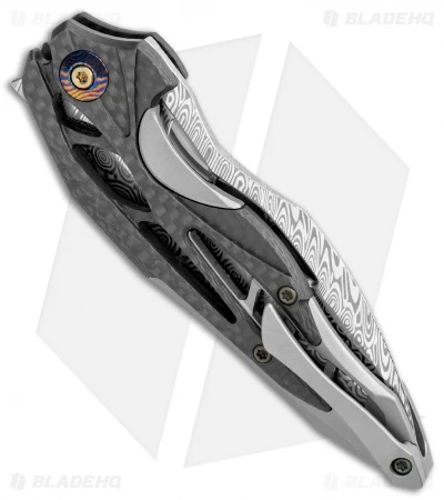 WE Knife Co. Isham Arrakis Knife Carbon Fiber/Ti (3.5" Damasteel) 906CFDS-1 3 WE Knife Co. Isham Arrakis Knife Carbon Fiber/Ti (3.5" Damasteel) 906CFDS-1 - Image 3