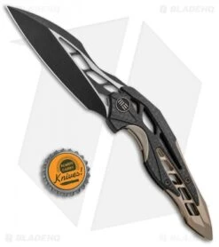 WE Knife Co. Isham Arrakis Knife Champagne Ti/CF (3.5" Black SW) 906CF-B -We Knife Co. WE Knife Co Isham Arrakis Champagne Ti CF Black SW 906CF B BHQ 96058 jr bottlecap 2
