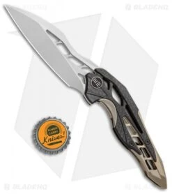 WE Knife Co. Isham Arrakis Knife Champagne Ti/CF (3.5" Stonewash) 906CF-A -We Knife Co. WE Knife Co Isham Arrakis Champagne Ti CF SW 906CF A BHQ 96057 jr bottlecap