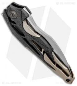 WE Knife Co. Isham Arrakis Knife Champagne Ti/CF (3.5" Stonewash) 906CF-A -We Knife Co. WE Knife Co Isham Arrakis Champagne Ti CF SW 906CF A BHQ 96057 jr side 2