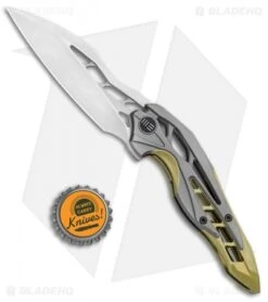WE Knife Co. Isham Arrakis Knife Gold/Gray Titanium (3.5" Satin) 906C -We Knife Co. WE Knife Co Isham Arrakis Gold Gray Ti Satin 906C BHQ 93881 jr bottlecap