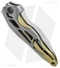 WE Knife Co. Isham Arrakis Knife Gold/Gray Titanium (3.5" Satin) 906C -We Knife Co. WE Knife Co Isham Arrakis Gold Gray Ti Satin 906C BHQ 93881 jr side