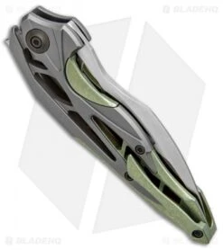 WE Knife Co. Isham Arrakis Knife Gray/Green Titanium (3.5" Satin) 906D 7 WE Knife Co. Isham Arrakis Knife Gray/Green Titanium (3.5" Satin) 906D -We Knife Co. WE Knife Co Isham Arrakis Gray Green Ti Satin 906D BHQ 99572 jr side