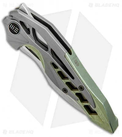 WE Knife Co. Isham Arrakis Knife Gray/Green Titanium (3.5" Satin) 906D 2 WE Knife Co. Isham Arrakis Knife Gray/Green Titanium (3.5" Satin) 906D - Image 2