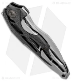 WE Knife Co. Isham Arrakis Knife Gray Ti/CF (3.5" Stonewash) 906CF-C -We Knife Co. WE Knife Co Isham Arrakis Gray Ti CF SW 906CF C BHQ 96059 jr side 2