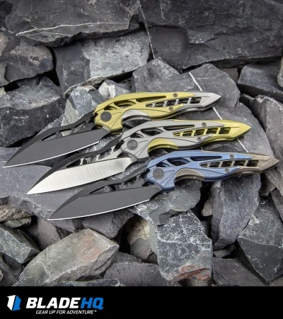 WE Knife Co. Isham Arrakis Knife Blue/Bronze Titanium (3.5" Two-Tone) 906B 6 WE Knife Co. Isham Arrakis Knife Blue/Bronze Titanium (3.5" Two-Tone) 906B - Image 6