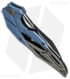 WE Knife Co. Isham Eschaton Knife Blue/Bronze Titanium (3.85" Black) 719A -We Knife Co. WE Knife Co Isham Eschaton Blue Bronze Ti Black 719A BHQ 79576 jr side