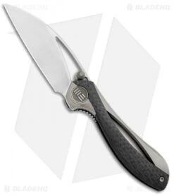 WE Knife Co. Isham Pleroma Integral Knife Champagne Ti /CF (2.95" Satin) 821B