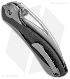 WE Knife Co. Isham Pleroma Integral Knife Gray Ti /CF (2.95" Bead Blast) 821A -We Knife Co. WE Knife Co Ishlam Pleroma Integral Gray Ti CF BB 821A BHQ 85588 jr side