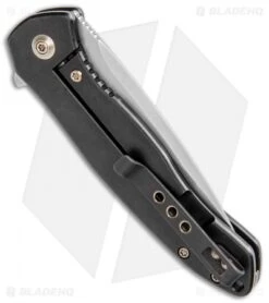 WE Knife Co. Kitefin Frame Lock Knife Blue Groove Ti (3.24" Satin) 2001E -We Knife Co. WE Knife Co Kitefin FL Blue Groove Ti Polished BB 2001E BHQ 109001 jr side