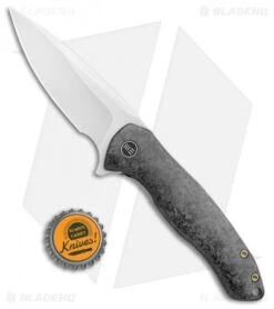 WE Knife Co. Kitefin Frame Lock Knife Shredded CF (3.24" Bead Blast) 2001B -We Knife Co. WE Knife Co Kitefin FL Shredded CF BB 2001B BHQ 108998 jr bottlecap