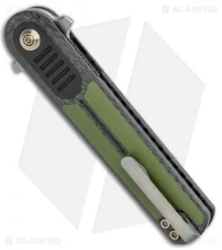 WE Knife Co. Lundquist Angst Liner Lock Knife Green G-10/CF (3.06" SW) 2002A 5 WE Knife Co. Lundquist Angst Liner Lock Knife Green G-10/CF (3.06" SW) 2002A -We Knife Co. WE Knife Co Lundquist Angst LL Green G 10 CF SW 2002A BHQ 110919 jr side