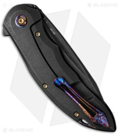 WE Knife Co. Makani Frame Lock Knife Black Titanium (3" BW) WE21048-1 3 WE Knife Co. Makani Frame Lock Knife Black Titanium (3" BW) WE21048-1 -We Knife Co. WE Knife Co Makani FL Black Ti BW BHQ 178596 jr side