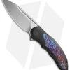WE Knife Co. Makani Frame Lock Knife Black Ti Flamed/Ti (3" Satin) WE21048B-3
