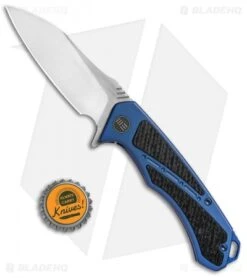 WE Knife Co. Minitor Flipper Knife Blue Ti/CF (3.4" Satin) 801B 7 WE Knife Co. Minitor Flipper Knife Blue Ti/CF (3.4" Satin) 801B -We Knife Co. WE Knife Co Minitor Knife Blue Ti CF SW 801B BHQ 82591 jr bottlecap