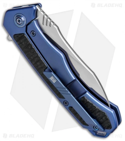 WE Knife Co. Minitor Flipper Knife Blue Ti/CF (3.4" Satin) 801B 3 WE Knife Co. Minitor Flipper Knife Blue Ti/CF (3.4" Satin) 801B - Image 3