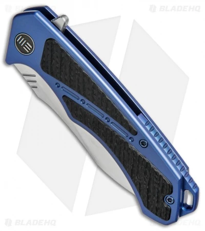 WE Knife Co. Minitor Flipper Knife Blue Ti/CF (3.4" Satin) 801B 2 WE Knife Co. Minitor Flipper Knife Blue Ti/CF (3.4" Satin) 801B - Image 2