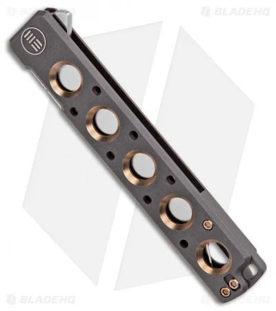 WE Knife Co. Zinker Miscreant Frame Lock Knife Black/Gold Ti (4" Satin) 913A 2 WE Knife Co. Zinker Miscreant Frame Lock Knife Black/Gold Ti (4" Satin) 913A - Image 2