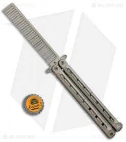 WE Knife Co. Nerv Butterfly Trainer Comb Champagne Titanium 907A -We Knife Co. WE Knife Co Nerv Butterfly Trainer Comb Champagne Ti 907A BHQ 96065 jr bottlecap