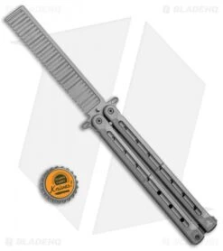 WE Knife Co. Nerv Butterfly Trainer Comb Gray Titanium 907B 8 WE Knife Co. Nerv Butterfly Trainer Comb Gray Titanium 907B -We Knife Co. WE Knife Co Nerv Butterfly Trainer Comb Gray Ti 907B BHQ 96066 jr bottlecap