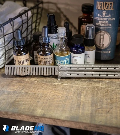 WE Knife Co. Nerv Butterfly Trainer Comb Gray Titanium 907B 5 WE Knife Co. Nerv Butterfly Trainer Comb Gray Titanium 907B - Image 5