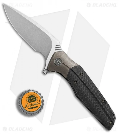 WE Knife Co. Nitida Frame Lock Knife Bronze Ti/CF (3.5" Stonewash) 707D 4 WE Knife Co. Nitida Frame Lock Knife Bronze Ti/CF (3.5" Stonewash) 707D - Image 4