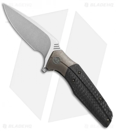 WE Knife Co. Nitida Frame Lock Knife Bronze Ti/CF (3.5" Stonewash) 707D 1 WE Knife Co. Nitida Frame Lock Knife Bronze Ti/CF (3.5" Stonewash) 707D