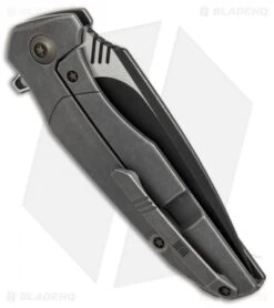 WE Knife Co. Nitida Frame Lock Knife Gray Ti/CF (3.5" Black SW) 707A -We Knife Co. WE Knife Co Nitida gray ti cf black sw 707A BHQ 72346 er side