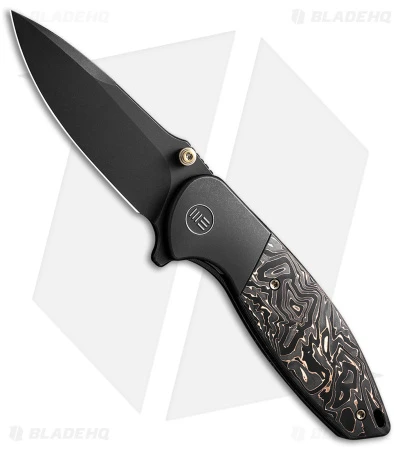 WE Knife Co. Nitro Mini Frame Lock Knife Ti + Copper CF (3.13" Black) WE22015-2 1 WE Knife Co. Nitro Mini Frame Lock Knife Ti + Copper CF (3.13" Black) WE22015-2
