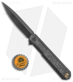 WE Knife Co. Peer Flipper Knife Black Ti W/ Shred CF (3.5" Black) 2015D -We Knife Co. WE Knife Co Peer Flipper Black Ti with Shred CF Black BHQ 118852 jr bottlecap