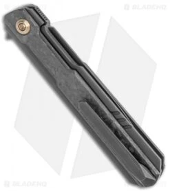 WE Knife Co. Peer Flipper Knife Black Ti W/ Shred CF (3.5" Black) 2015D -We Knife Co. WE Knife Co Peer Flipper Black Ti with Shred CF Black BHQ 118852 jr side