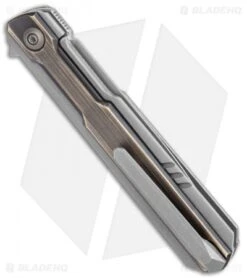 WE Knife Co. Peer Liner Lock Flipper Knife Gray Ti W/ Brass (3.5" SW) 2015E -We Knife Co. WE Knife Co Peer Flipper Gray Ti with Brass SW BHQ 118853 jr side