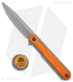 WE Knife Co. Peer Flipper Knife Gray Ti W/ Orange G-10 (3.5" SW) 2015A -We Knife Co. WE Knife Co Peer Flipper Gray Ti with Orange G 10 SW BHQ 118849 jr bottlecap