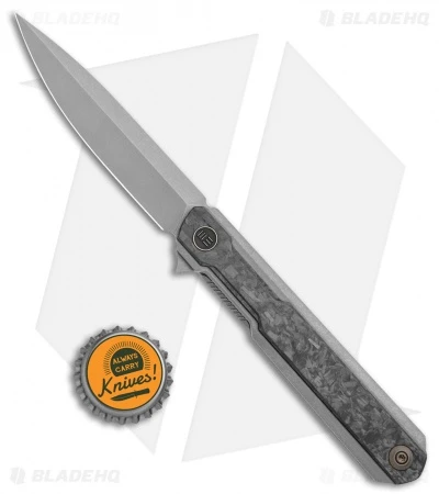 WE Knife Co. Peer Flipper Knife Gray Ti W/ Shred CF (3.5" SW) 2015C 4 WE Knife Co. Peer Flipper Knife Gray Ti W/ Shred CF (3.5" SW) 2015C - Image 4