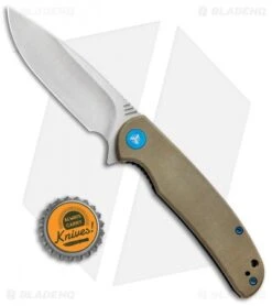 WE Knife Co. Practic Liner Lock Knife Tan G-10 (3.3" Satin M390) 809B -We Knife Co. WE Knife Co Practic LL OD Tan G 10 Satin M390 809B BHQ 85500 jr bottlecap