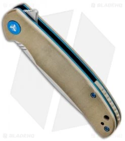 WE Knife Co. Practic Liner Lock Knife Tan G-10 (3.3" Satin M390) 809B -We Knife Co. WE Knife Co Practic LL OD Tan G 10 Satin M390 809B BHQ 85500 jr spine