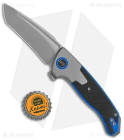 WE Knife Co. Press Check Tanto Ti + Black/Blue G-10 (3.17" Bead Blast) 20078A-2 -We Knife Co. WE Knife Co Press Check Tanto Ti Black Blue G 10 BB WE20078A 2 BHQ 142697 jr bottlecap