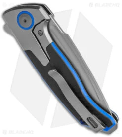 WE Knife Co. Press Check Tanto Ti + Black/Blue G-10 (3.17" Bead Blast) 20078A-2 -We Knife Co. WE Knife Co Press Check Tanto Ti Black Blue G 10 BB WE20078A 2 BHQ 142697 jr side