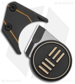 WE Knife Co. Quark Fixed Blade Neck Knife Black/Gold Titanium (0.47" Two-Tone) -We Knife Co. WE Knife Co Quark Fixed Blade Neck Knife Black Gold Ti TT WE20021 1 BHQ 126519 jr open