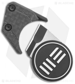 WE Knife Co. Quark Fixed Blade Neck Knife Black/Silver Titanium (0.47" Two-Tone) -We Knife Co. WE Knife Co Quark Fixed Blade Neck Knife Black Silver Ti TT WE20021 2 BHQ 126520 jr open