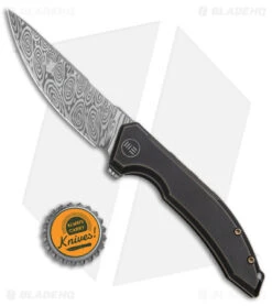 WE Knife Co. Quixotic Frame Lock Bronze/Black Ti (3.45" Damascus) WE21016-DS1 -We Knife Co. WE Knife Co Quixotic FL Bronze Black Ti Damascus BHQ 144170 jr bottlecap
