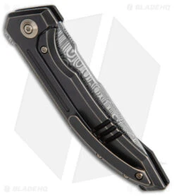 WE Knife Co. Quixotic Frame Lock Bronze/Black Ti (3.45" Damascus) WE21016-DS1 -We Knife Co. WE Knife Co Quixotic FL Bronze Black Ti Damascus BHQ 144170 jr side