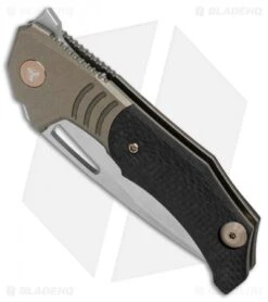 WE Knife Co. Willumsen STIXX Frame Lock Knife Bronze Ti/CF (3.4" Satin) 817B -We Knife Co. WE Knife Co STIXX Bronze Ti Carbon Fiber Satin BHQ 89920 er spine