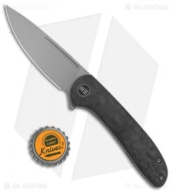 WE Knife Co. Saakshi Liner Lock Knife Marble Carbon Fiber/Gray Liners (3.3" SW) -We Knife Co. WE Knife Co Saakshi LL Marble CF Gray Liners SW BHQ 135060 jr bottlecap