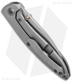 WE Knife Co. Schism Frame Lock Knife Gold Holes (2.8" Stonewash) 908A -We Knife Co. WE Knife Co Schism FL Gold Holes Satin 908A BHQ 97974 jr side