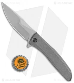 WE Knife Co. Scoppio Frame Lock Knife Gray Ti (3.63" Stonewash) 923B -We Knife Co. WE Knife Co Scoppio Frame Lock Gray Ti SW 923B BHQ 104222 jr bottlecap